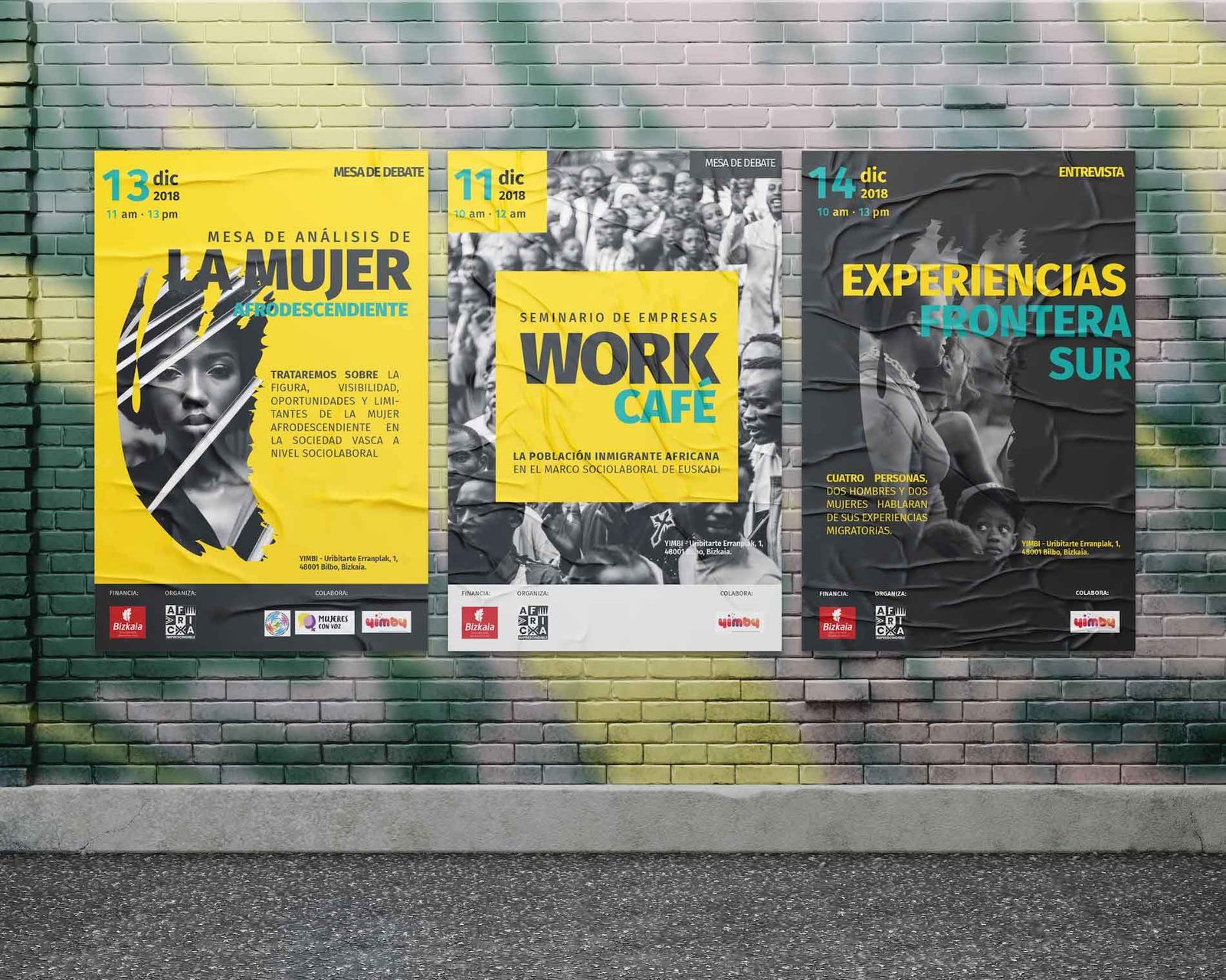 Diseño gráfico de carteles en la calle de Africa Imprescindible por Banuka estudio